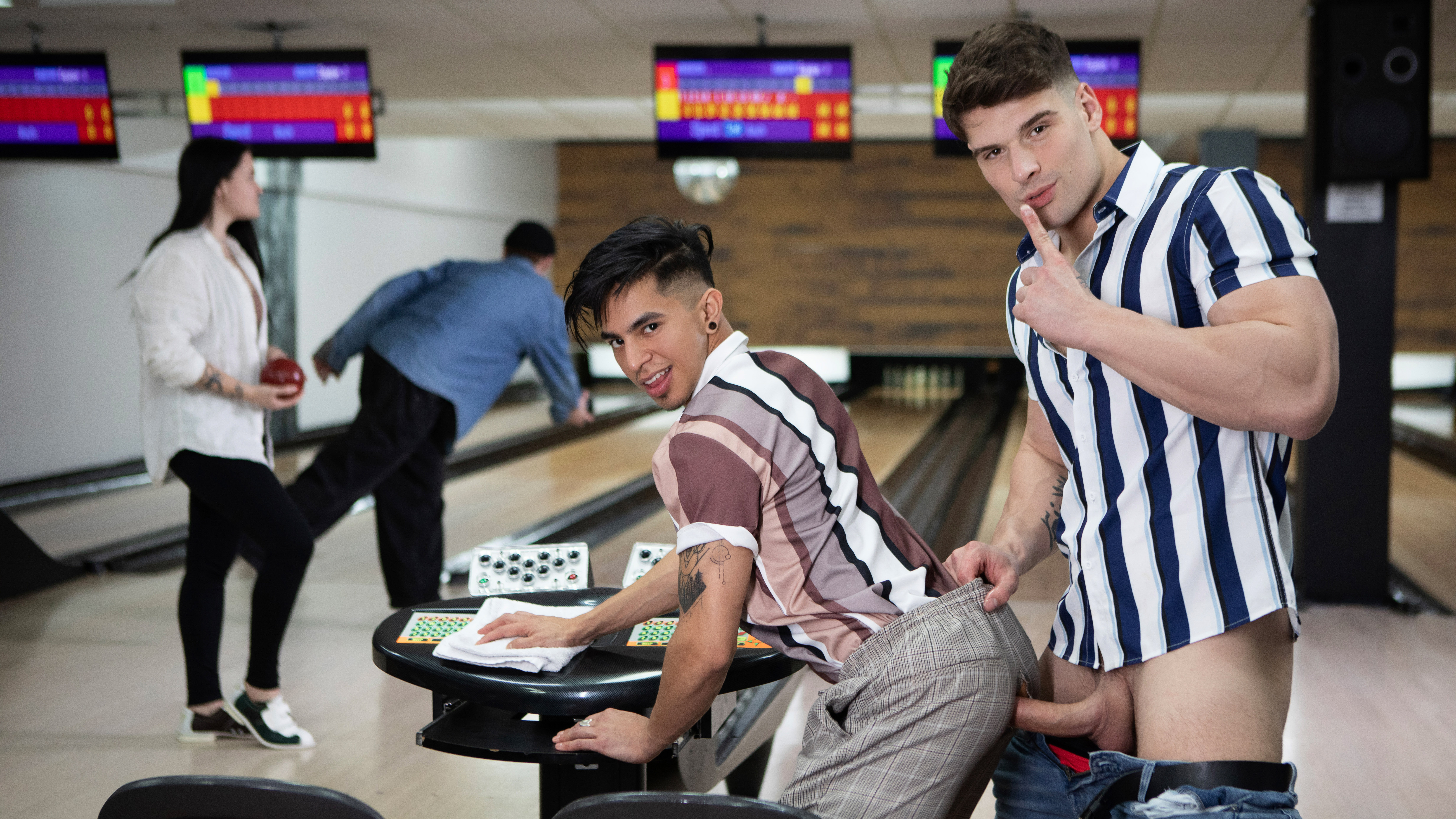 Malik Delgaty fucks Angel Santana at the bowling